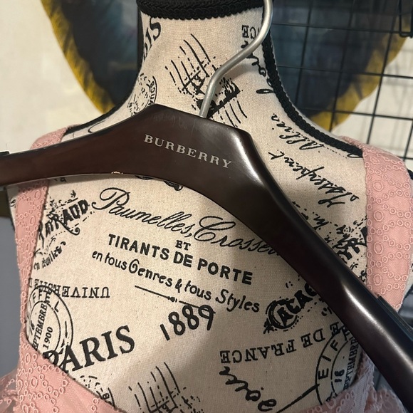 Burberry Blush Pink Lace Mini Dress - Picture 11 of 12